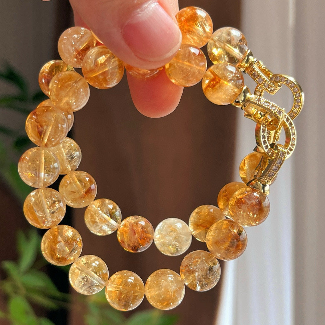Natural Citrine Bracelet – High-Quality Chinese Style Crystal for Love Healing & Emotional Confidence
