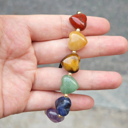 7 Chakra Heart Crystal Bracelet