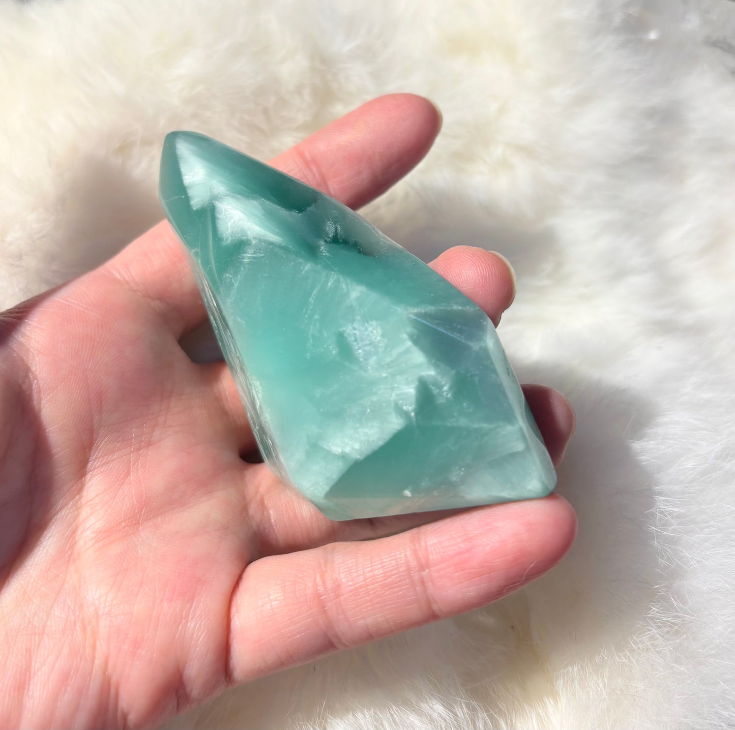 Aquamarine Crystal Tower – Calm · Courage · Inner Clarity (One of a Kind)