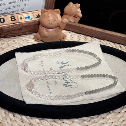 Mozambique Rose Quartz Double Bracelet – Love Healing Crystal for Self-Love & Heart Chakra Balance