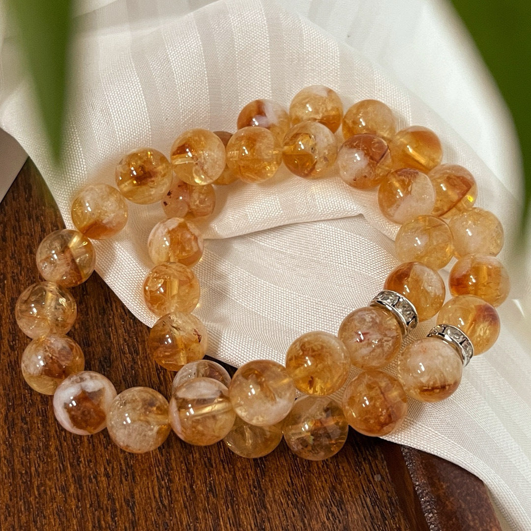 Natural Citrine Crystal Bracelet – Love Healing, Emotional Confidence & Positive Energy Jewelry