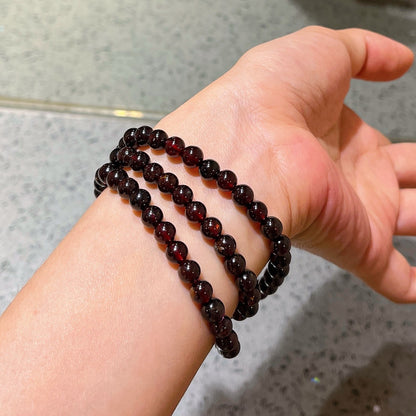 Natural Red Garnet Multi-Layer Bracelet – Passion, Love & Heart Healing Crystal Jewelry