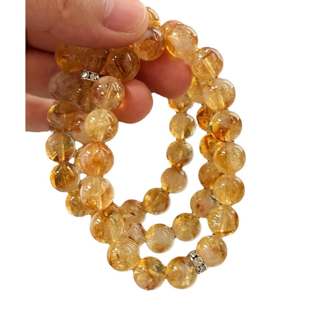 Natural Citrine Crystal Bracelet – Love Healing, Emotional Confidence & Positive Energy Jewelry