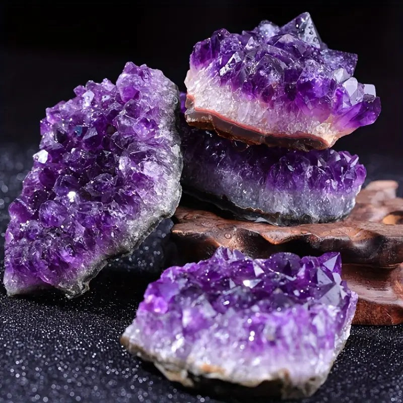 Natural Amethyst Raw Crystal Cluster · Heart Healing, Emotional Harmony & Love Attraction Stone Decor