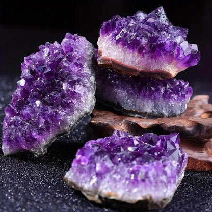 Natural Amethyst Raw Crystal Cluster · Heart Healing, Emotional Harmony & Love Attraction Stone Decor