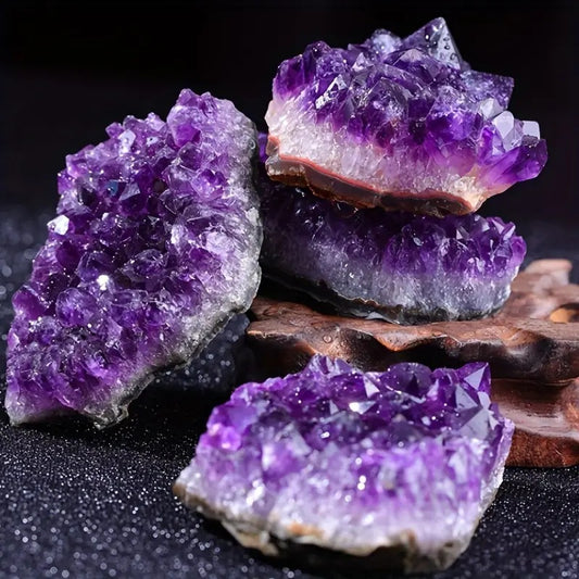 Natural Amethyst Raw Crystal Cluster · Heart Healing, Emotional Harmony & Love Attraction Stone Decor