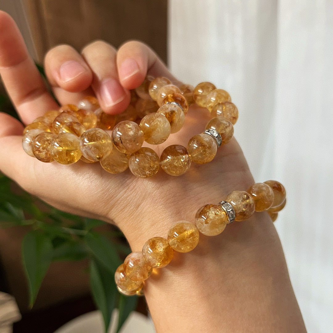 Natural Citrine Crystal Bracelet – Love Healing, Emotional Confidence & Positive Energy Jewelry