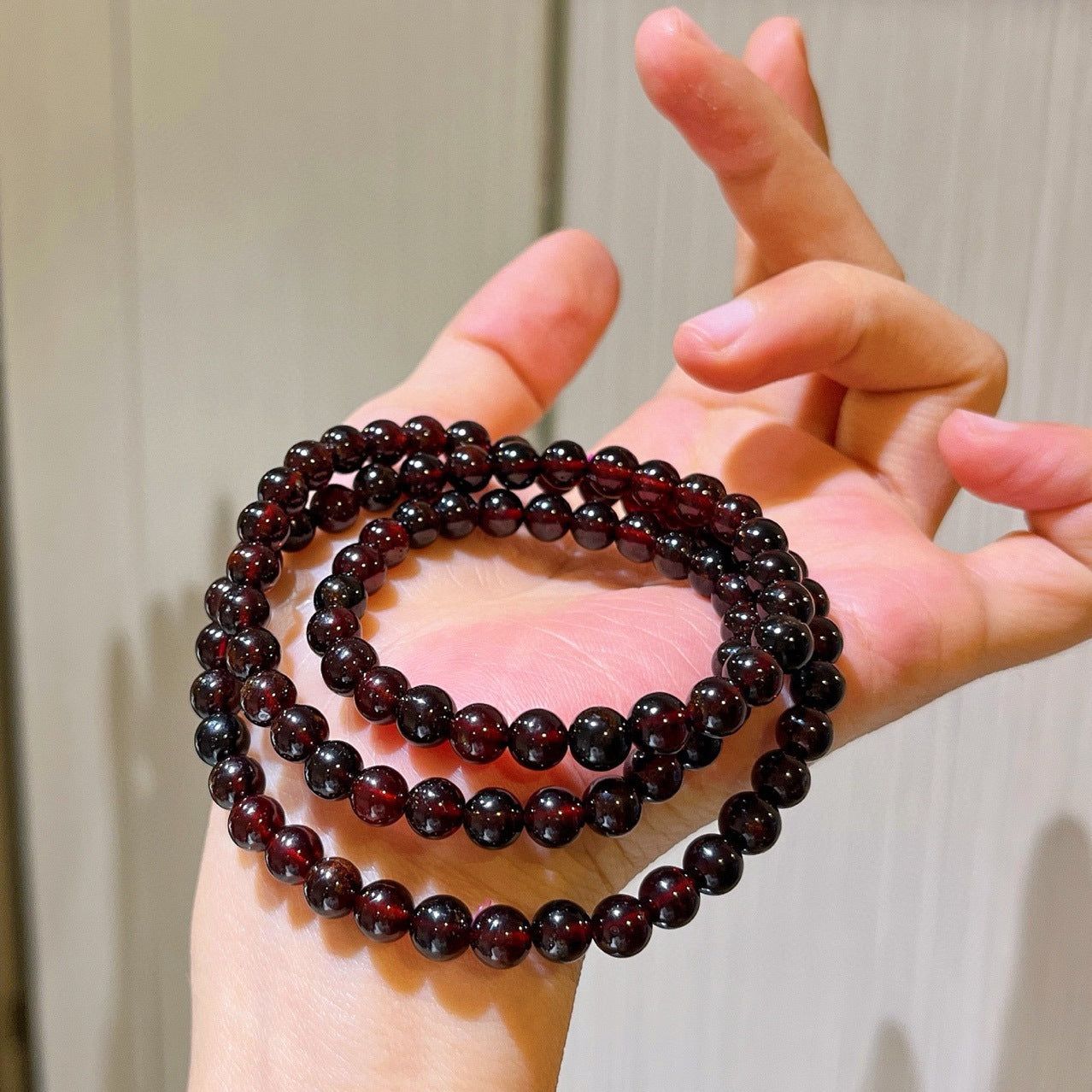 Natural Red Garnet Multi-Layer Bracelet – Passion, Love & Heart Healing Crystal Jewelry
