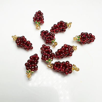 Natural Garnet “Grape Cluster” Pendant · Passion, Love Attraction & Heart Healing Crystal Necklace