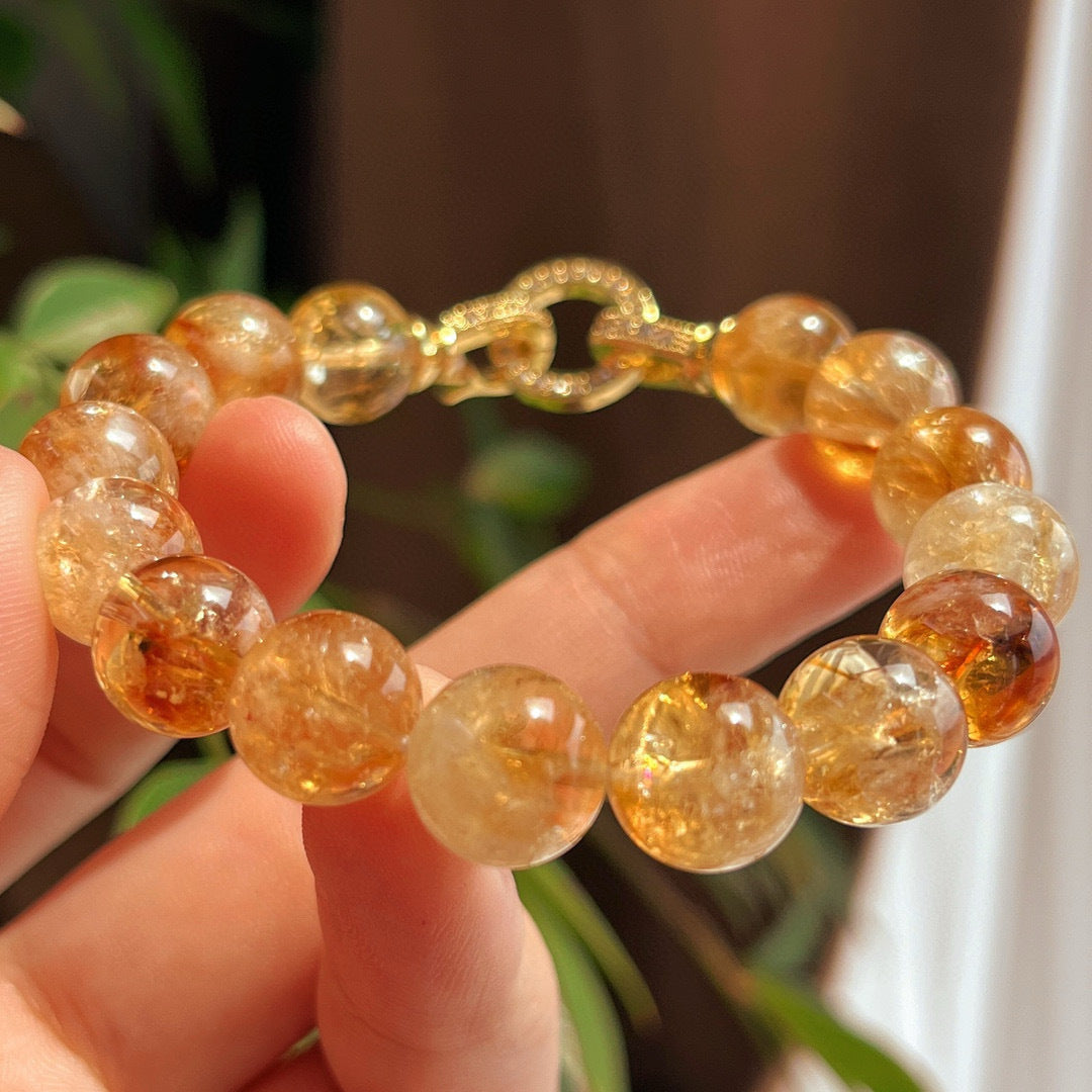 Natural Citrine Bracelet – High-Quality Chinese Style Crystal for Love Healing & Emotional Confidence