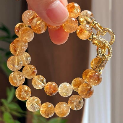 Natural Citrine Bracelet – High-Quality Chinese Style Crystal for Love Healing & Emotional Confidence