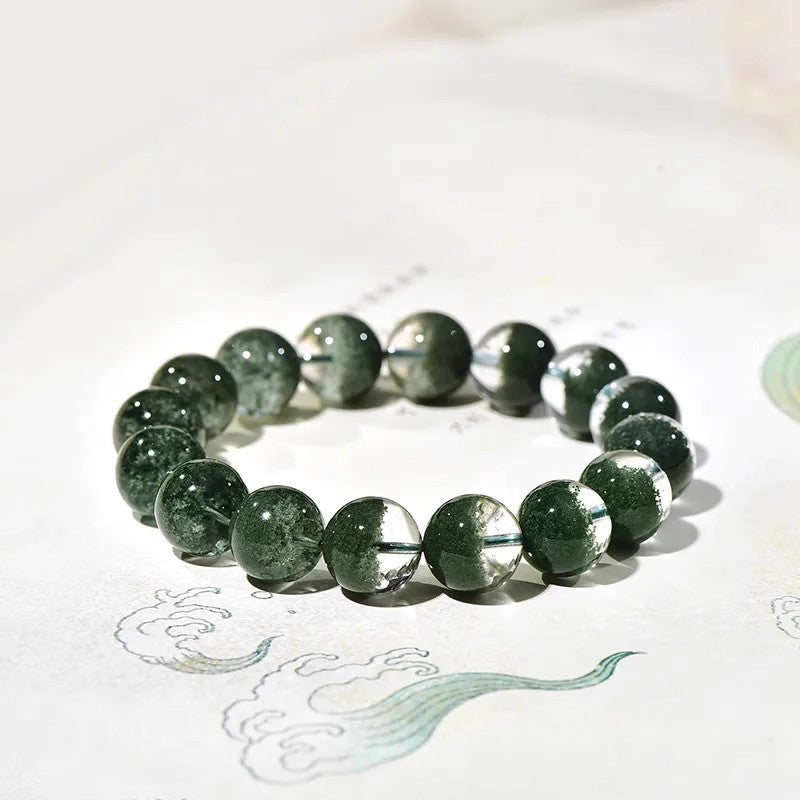 Green Phantom Crystal Bracelet – Heart Healing & Love Growth Energy Stone