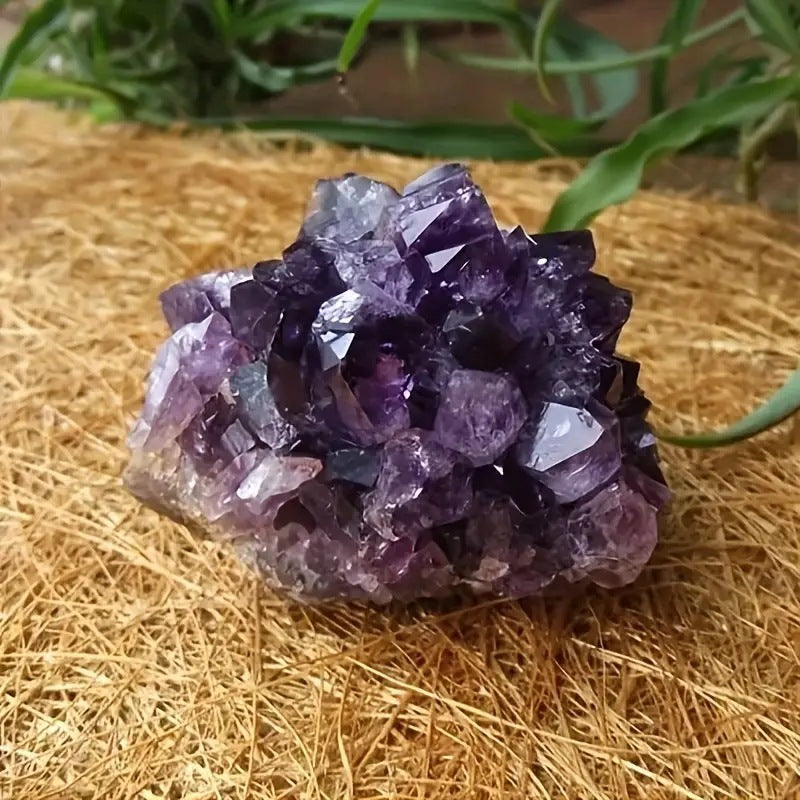 Natural Amethyst Raw Crystal Cluster · Heart Healing, Emotional Harmony & Love Attraction Stone Decor