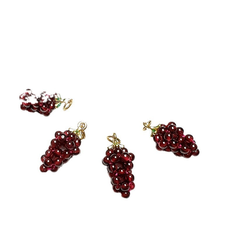 Natural Garnet “Grape Cluster” Pendant · Passion, Love Attraction & Heart Healing Crystal Necklace