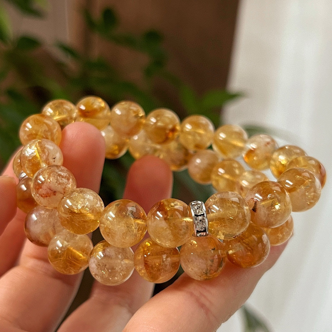 Natural Citrine Crystal Bracelet – Love Healing, Emotional Confidence & Positive Energy Jewelry