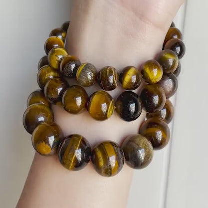 Tiger’s Eye Bracelet | Confidence, Protection & Abundance | Natural Crystal Healing Jewelry